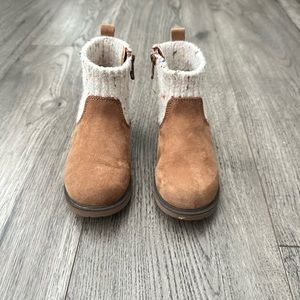 Cat & Jack Suede/Sweater booties - Toddler Size 8